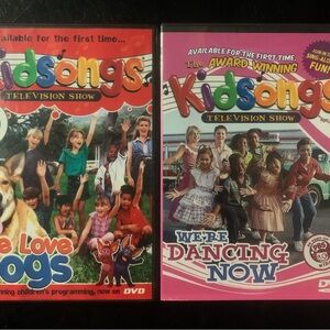 Vintage Kidsongs Lot Of 2 DVD’s: We Love Dogs & We’re Dancing Now PBS Kids